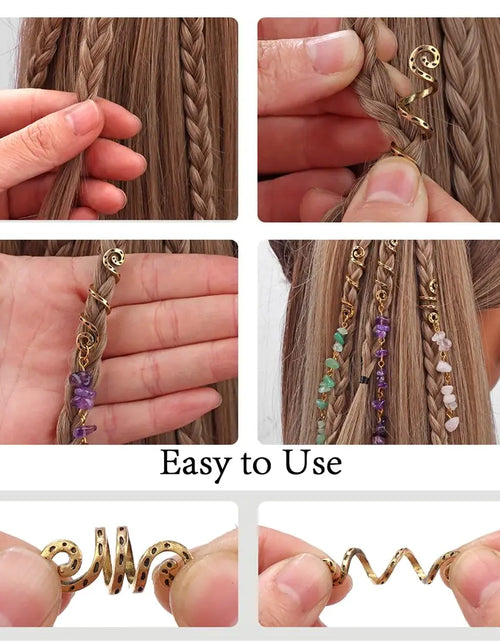 Load image into Gallery viewer, Stone Hair Jewelry
