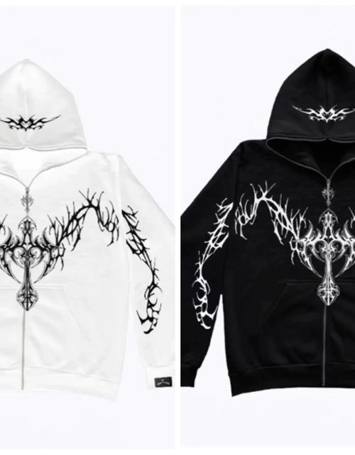 Load image into Gallery viewer, Gothic Clothing Trend Zipper Hoodies
